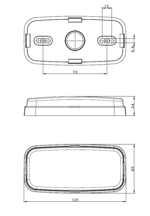 Pozička  FT-075 LED čirá 12/24V