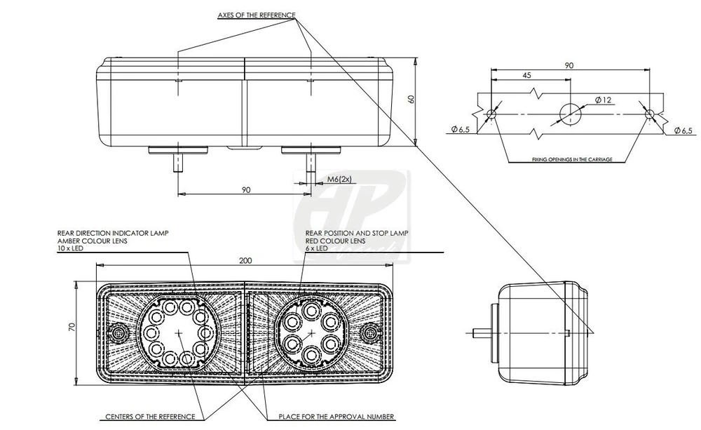Koncové světlo W072/488 (FT-07) LED/žárovkové 12/24V