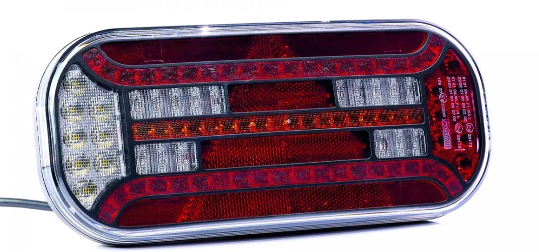 Koncové světlo na návěs FT-610 LED levé 12/24V s dynamickým blinkrem a Odporem