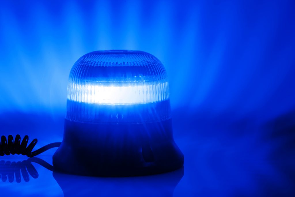 Maják modrý LED FT-150 pevný 12/24V