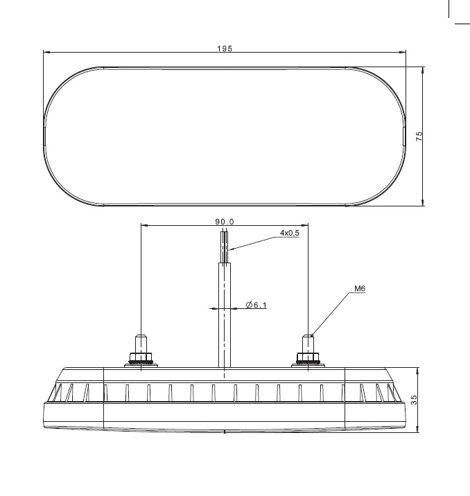 Koncové světlo FT-320 LED 12/24V, BAJONET 5pin