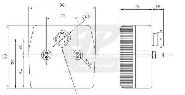 Koncové světlo MD-002 bez osvětlení BAJONET 5pin