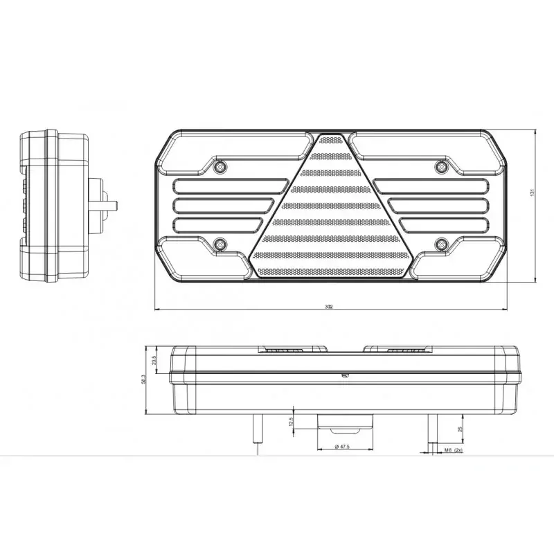 Koncové světlo W247DD/1703 LED 12/24 V pravé