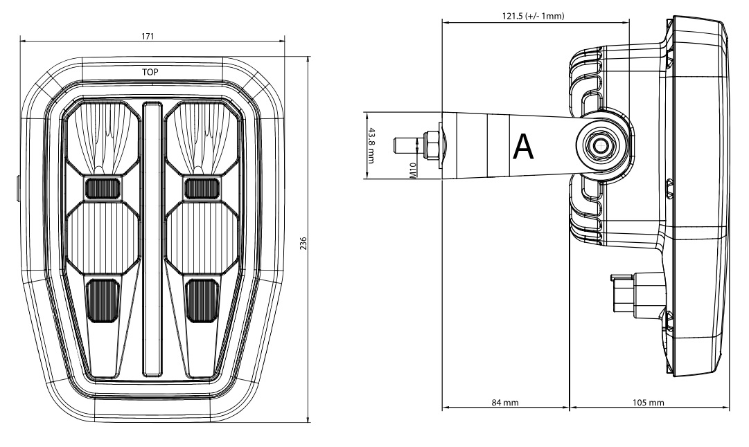 Přední LED světlomet  W188DD/1336A pravý