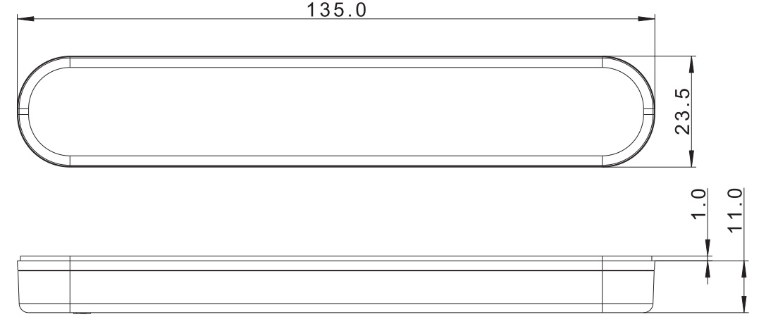 Poziční světlo FT-065 LED 12/24V oranžové SAMOLEPÍCÍ