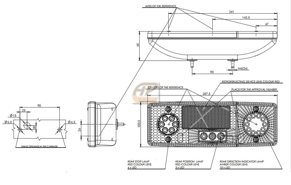Koncové světlo WE551/484 LED 12/24V pravé