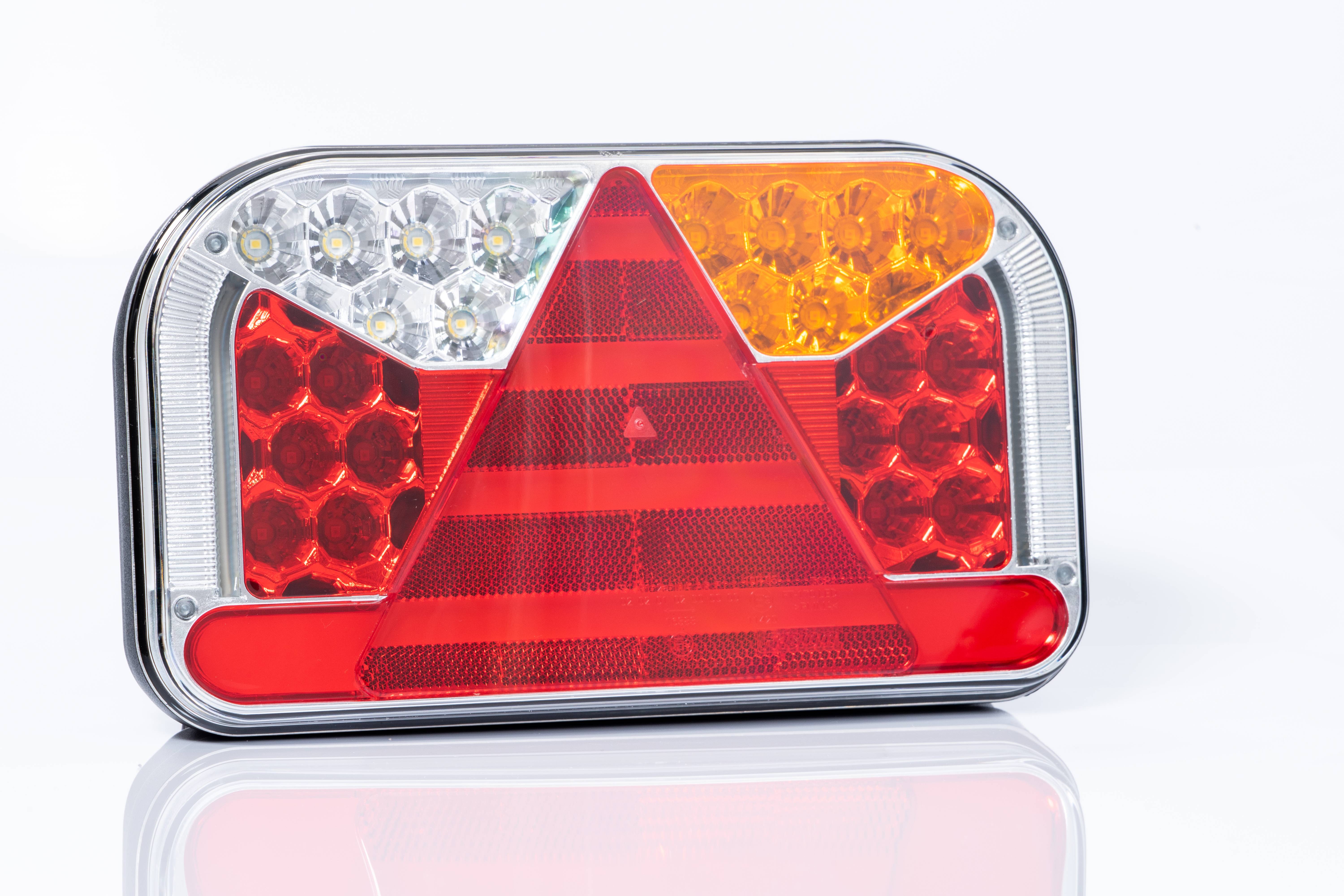 Koncové světlo FT-170 pravé LED 12/24V TYCO 7-PIN -  MLHA, ZPĚTNÉ, BEZ SPZ