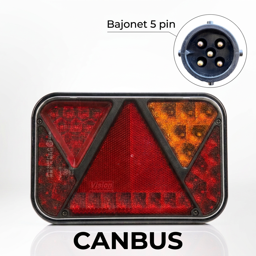 Koncové světlo FT-270 pravé CANBUS LED 12V s mlhovým světlem BAJONET 5pin