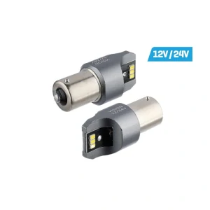 Carmotion 2ks LED 12V/24V 21W BA15s čirá CANBUS 6x3020 SMD