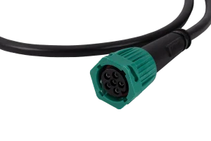 Bajonet 6 pin s vodičem 1m PRAVÝ zelený