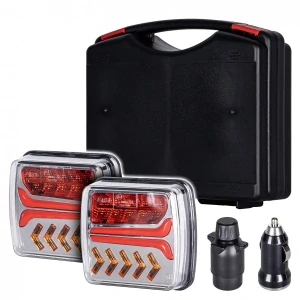 Sada bezdrátových magnetických LED koncových světel 7PIN, 12/24V