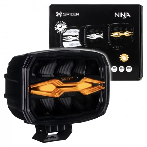 Dálkové LED světlo X-Spider Ninja, oválné, 12/24 V + strobo