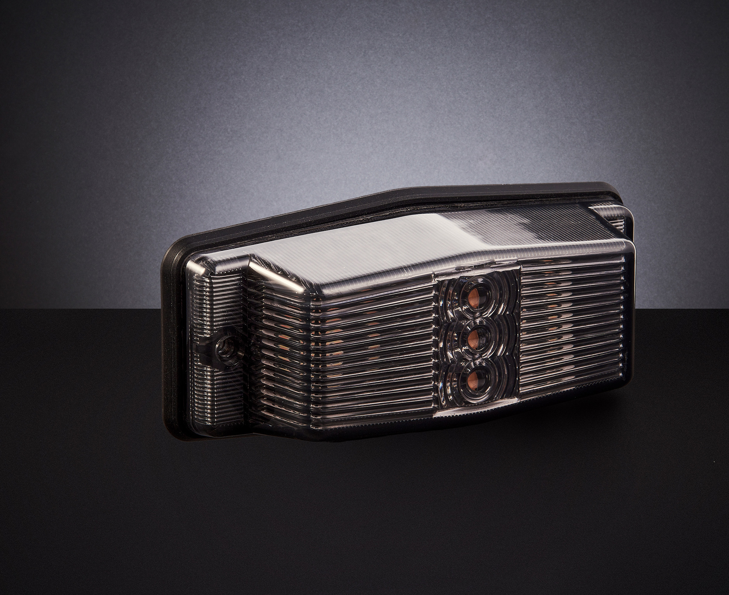 Double Burner LED oranžová/čirá pozička + stroboskop DARK12/24V