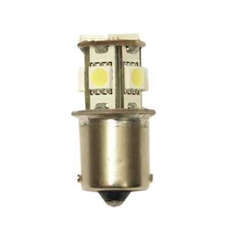 žárovka LED 12V-24V 5W BA15s čirá 8xLED 5050