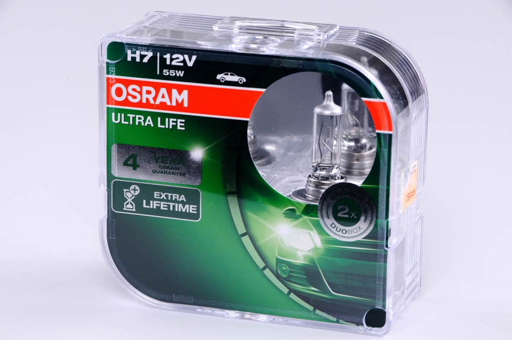 H7 12V 55W PX26d ULTRA LIFE 2ks box Osram