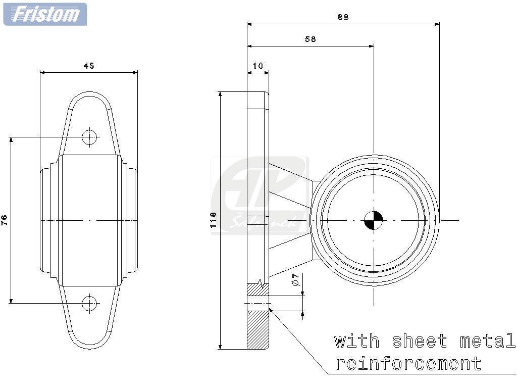 Pozička tykadlo FT-009A L/P LED 12/24V