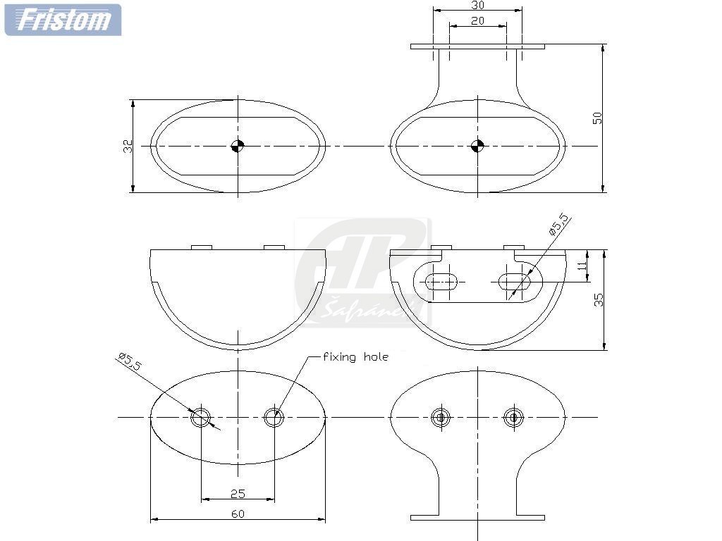 Pozička FT-012 LED červená 12/24 V