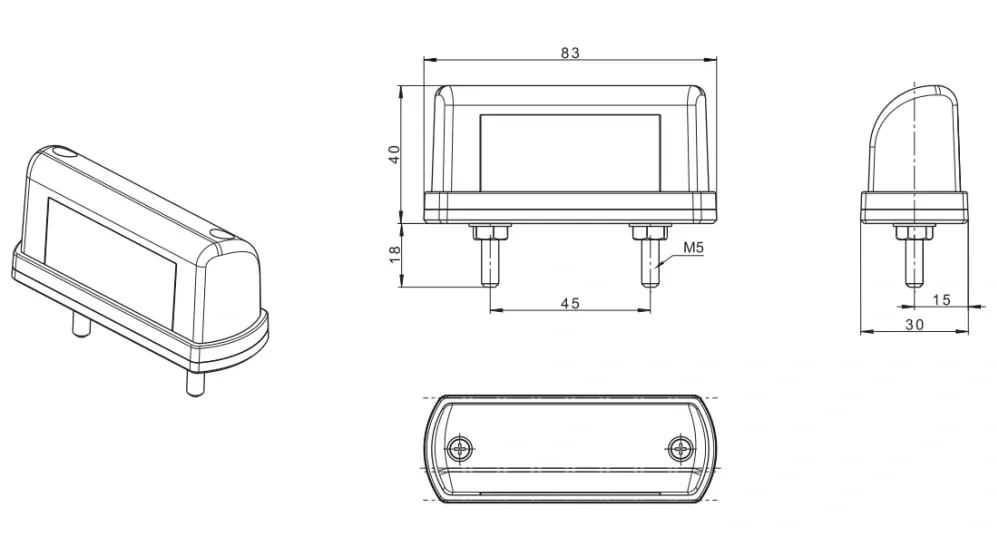 Osvětlení SPZ LED FT-016 12/24 V
