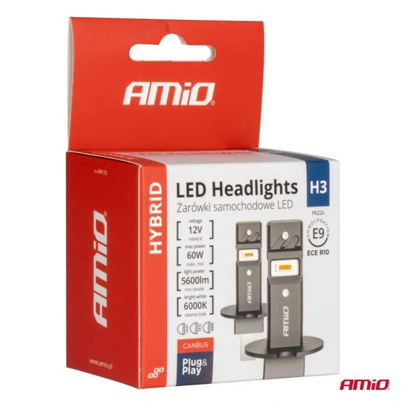 2ks žárovka LED H3 12V 2800 lm HYBRID