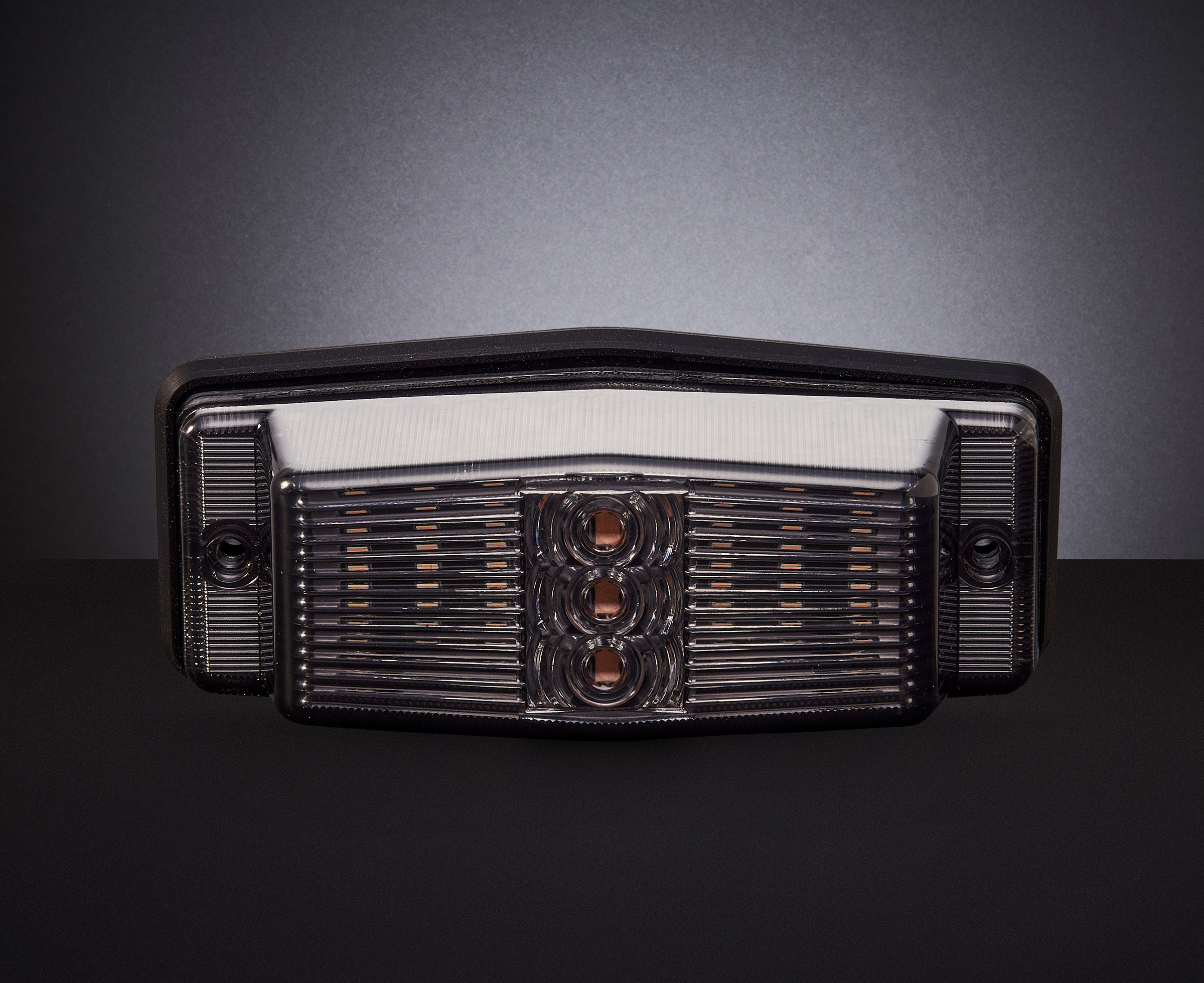 Double Burner LED oranžová/čirá pozička + stroboskop DARK12/24V