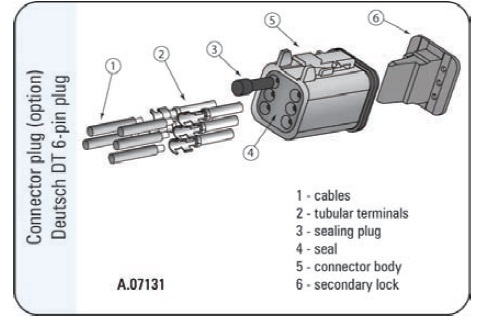 zástrčka Deutsch 6 pin