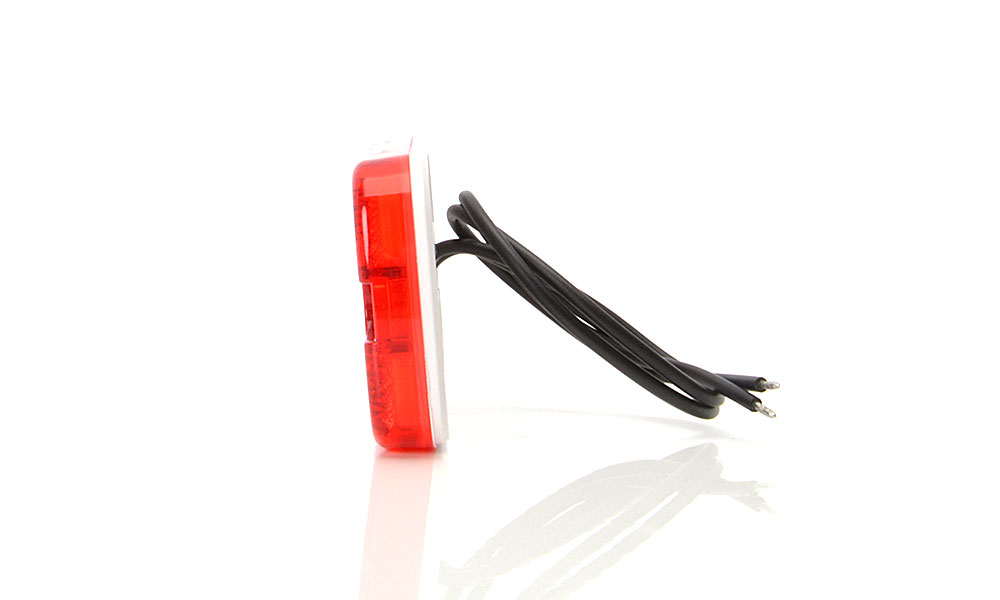 Poziční světlo W128/905 červené s držákem LED