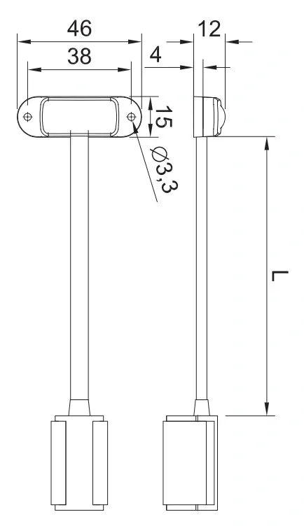 Osvětlení postřikovačů - poziční světlo LED FT-090 červené 12V