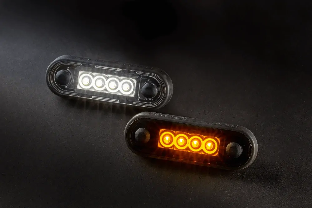 Poziční světlo FT-073 dvoubarevné oranžová/bílá LED 12/24V DARK