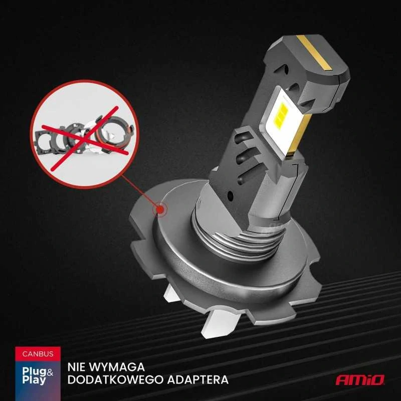 2ks žárovka LED H7/H18 12V 2800 lm HYBRID