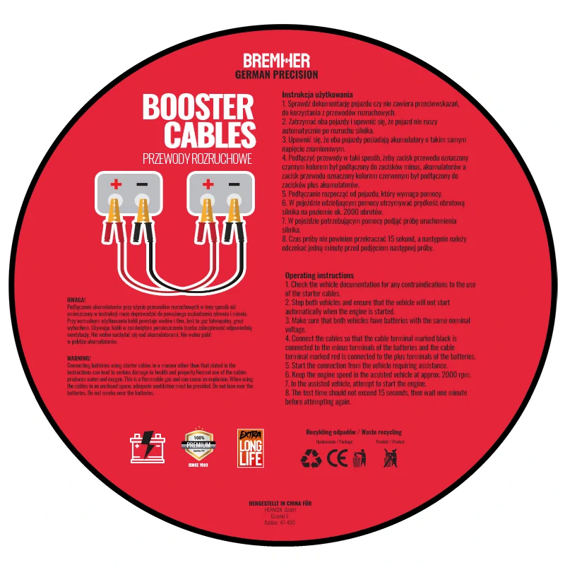 Startovací kabely 1200A