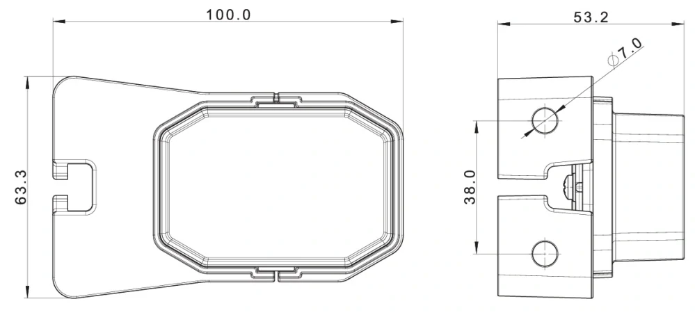 Poziční světlo FT-001s držákem LED 12/24V čiré