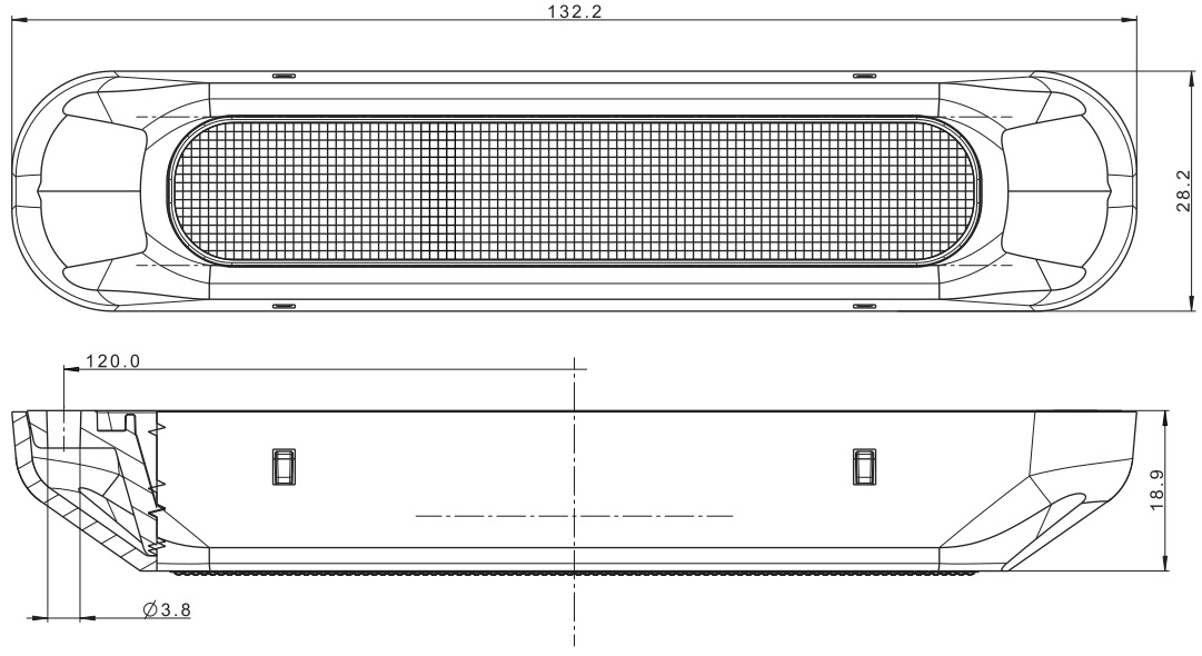 Přední světlo FT-331 LED 12/24V obrysové/směrové