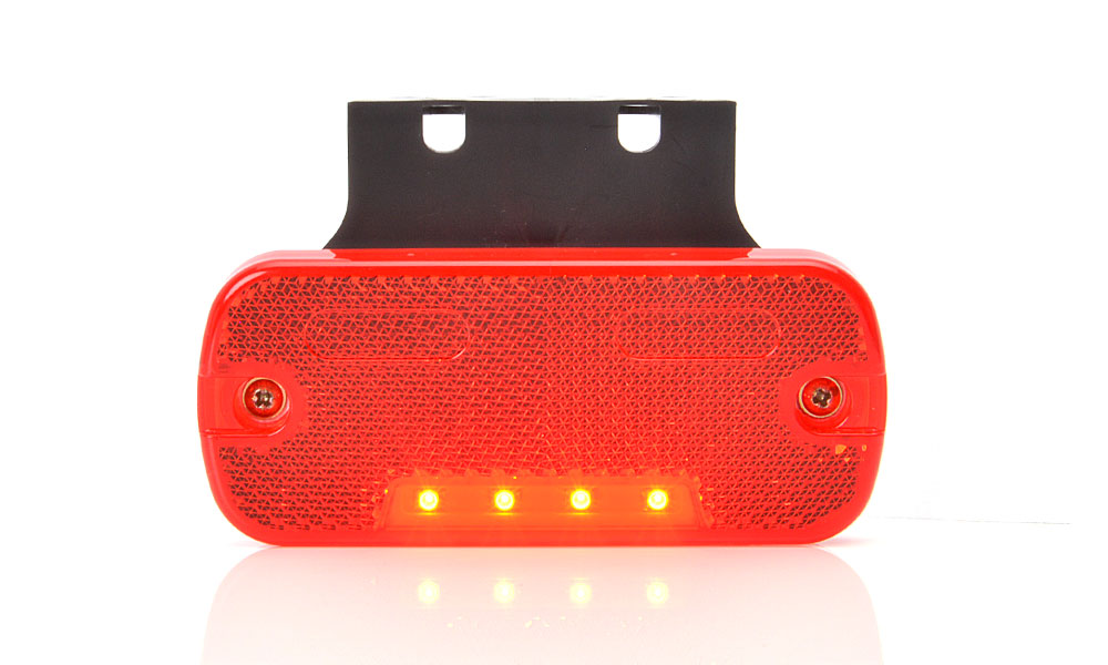 Poziční světlo W128/905 červené s držákem LED