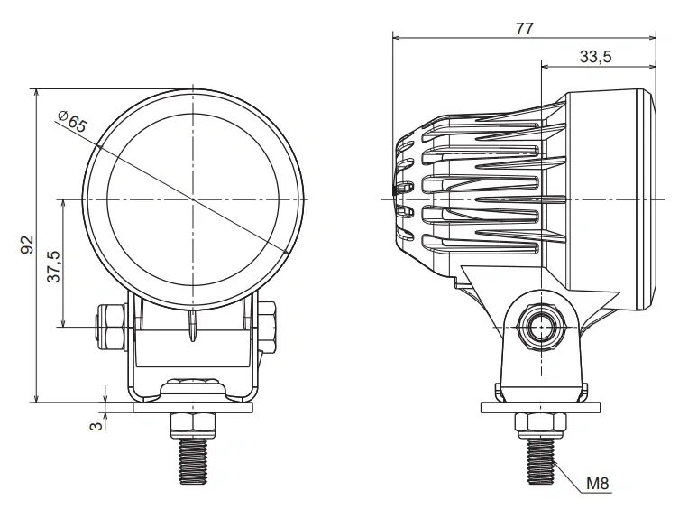Pracovní světlo FT-363 LED bodové 1200lm 12/24V