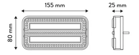 Sada LED koncových světel s magnetem, 3-funkční, 12 m, 7pin