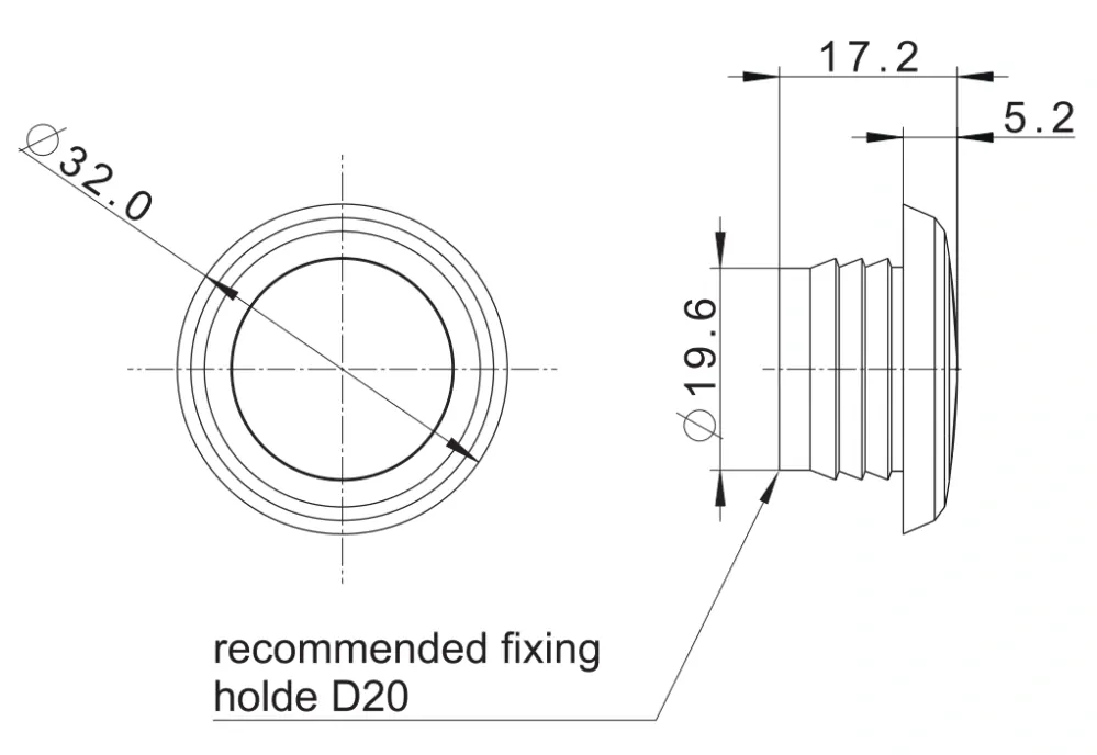 Poziční světlo FT-074 modré LED 12/24V