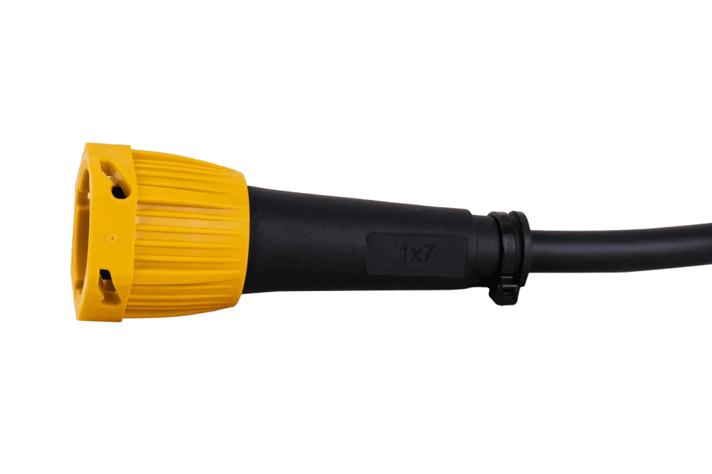 Bajonet 6 pin s vodičem 1m LEVÝ žlutý