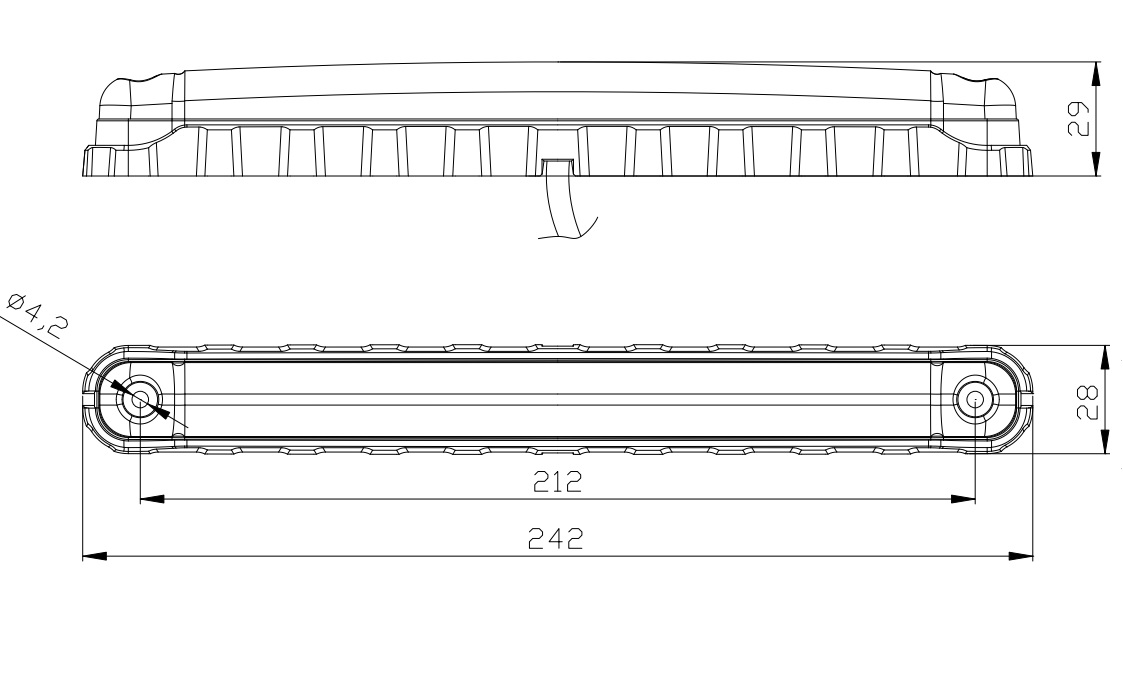 pozička FT-029 oranžová LED 12/24V