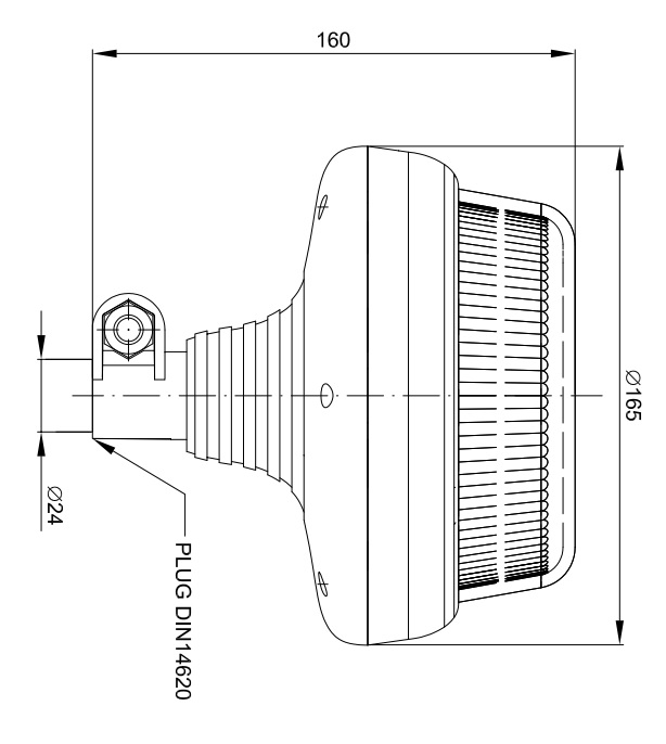 Maják LED FT-101 "rotační" na tyč 12-36V