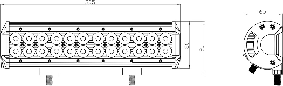 Světlomet LED 72W CREE 12-30V, 30,5 cm