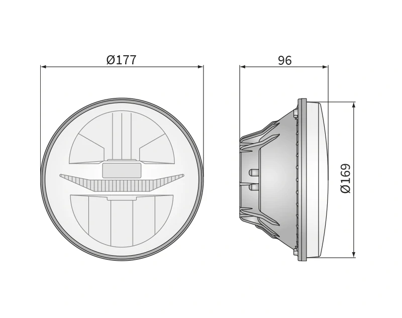 Světlomet hlavní (parabola) LED pr.178mm EGC1.55401