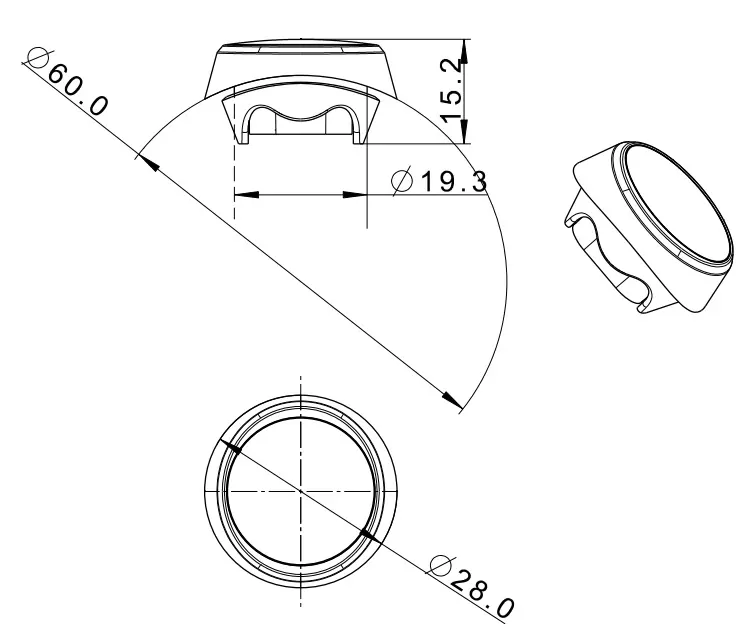 Poziční světlo FT-074 modré LED 12/24V