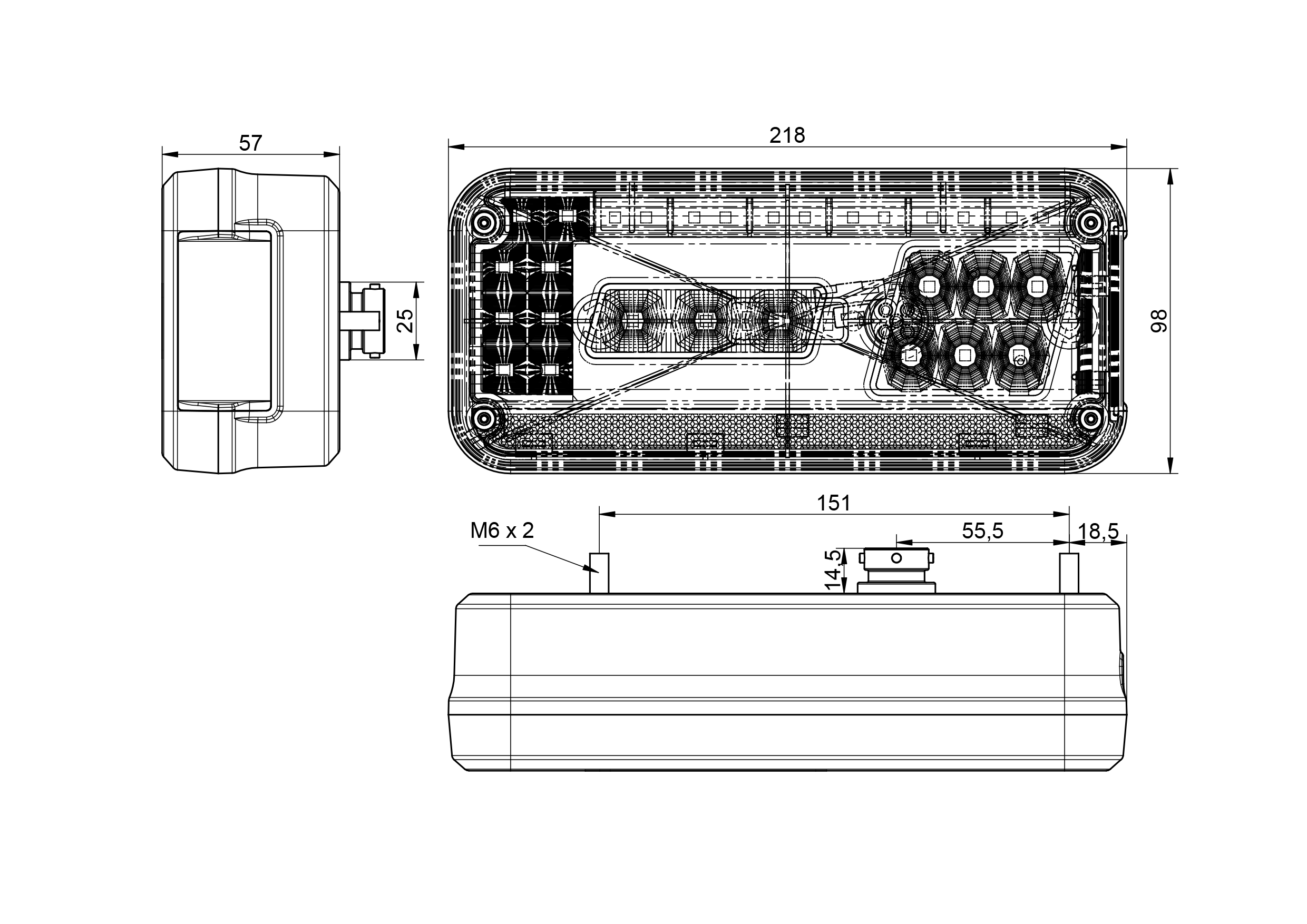 Koncové světlo DPT-30 LED CANBUS pravé (couvačka)