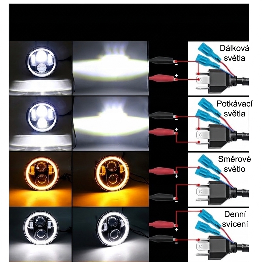LED hlavní světlomet ZETOR s DRL 12/24V, E9