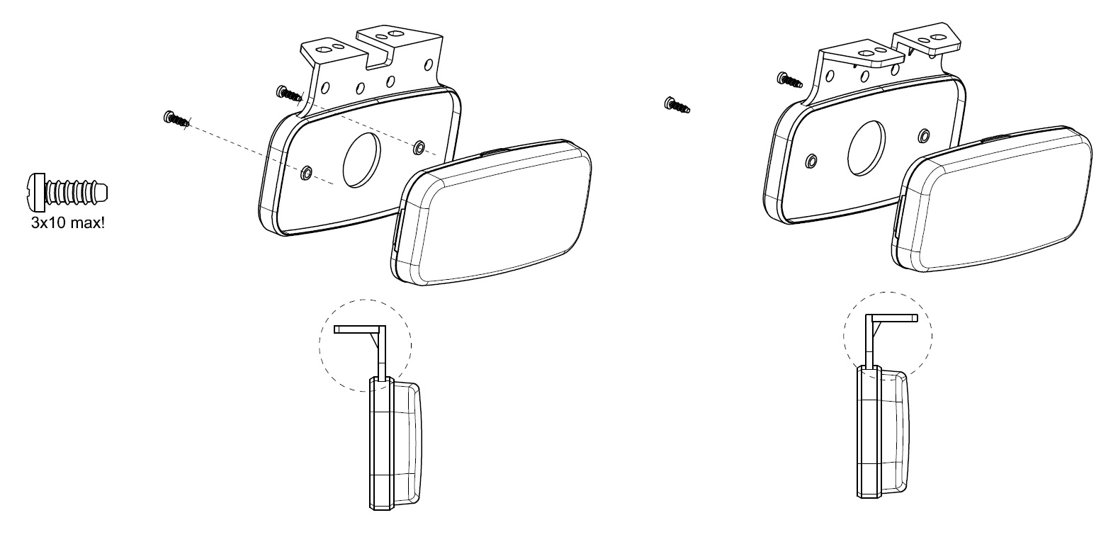 Poziční + boční směrové světlo FT-080+K oranžové LED 12/24V