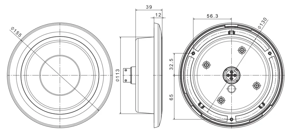 Koncové světlo FT-314,12/24V LED poziční, mlhové, couvací - BAJONET