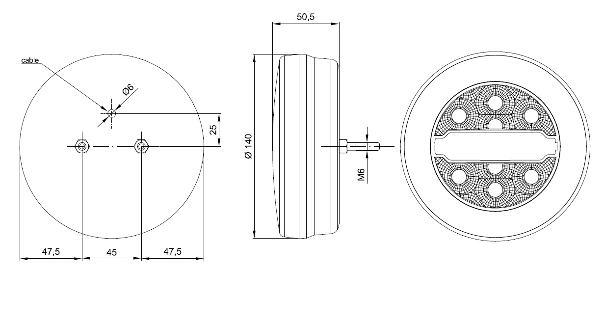 Koncové světlo FT-113Y LED 12/24V (lze dát 2-3 sériově)