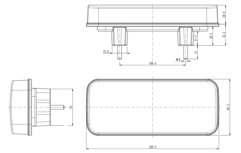 Koncové světlo W187/1324DD L/P LED 12/24V s dynamickým blinkrem