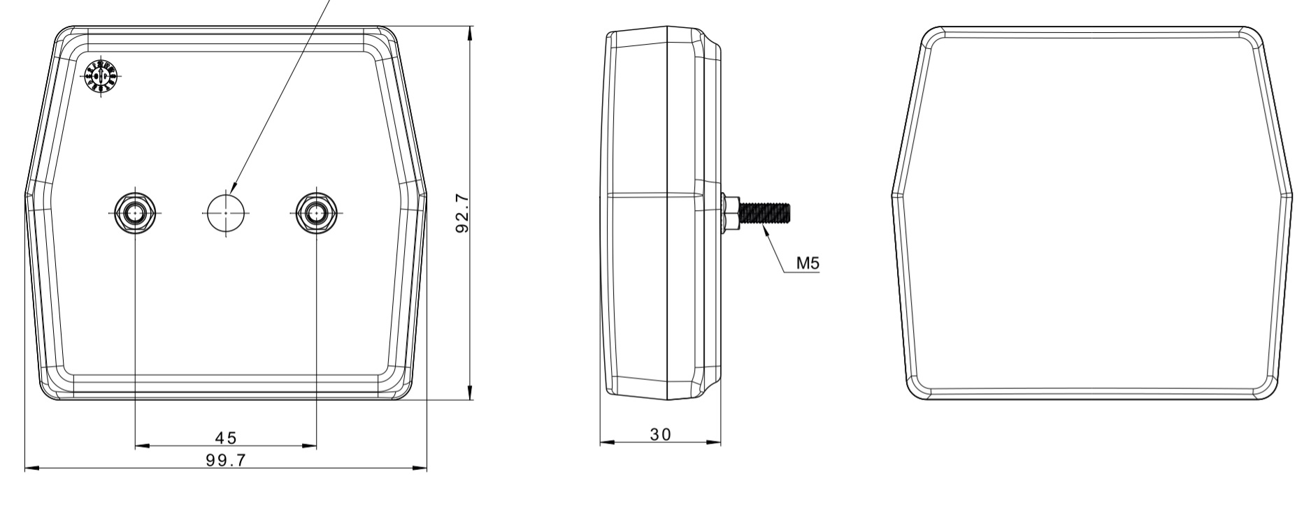 Přední obrysové/směrové světlo FT-225 LED 12V