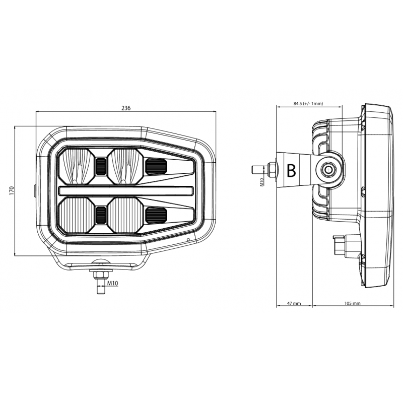 Přední LED světlomet  W188DD/1336B levý